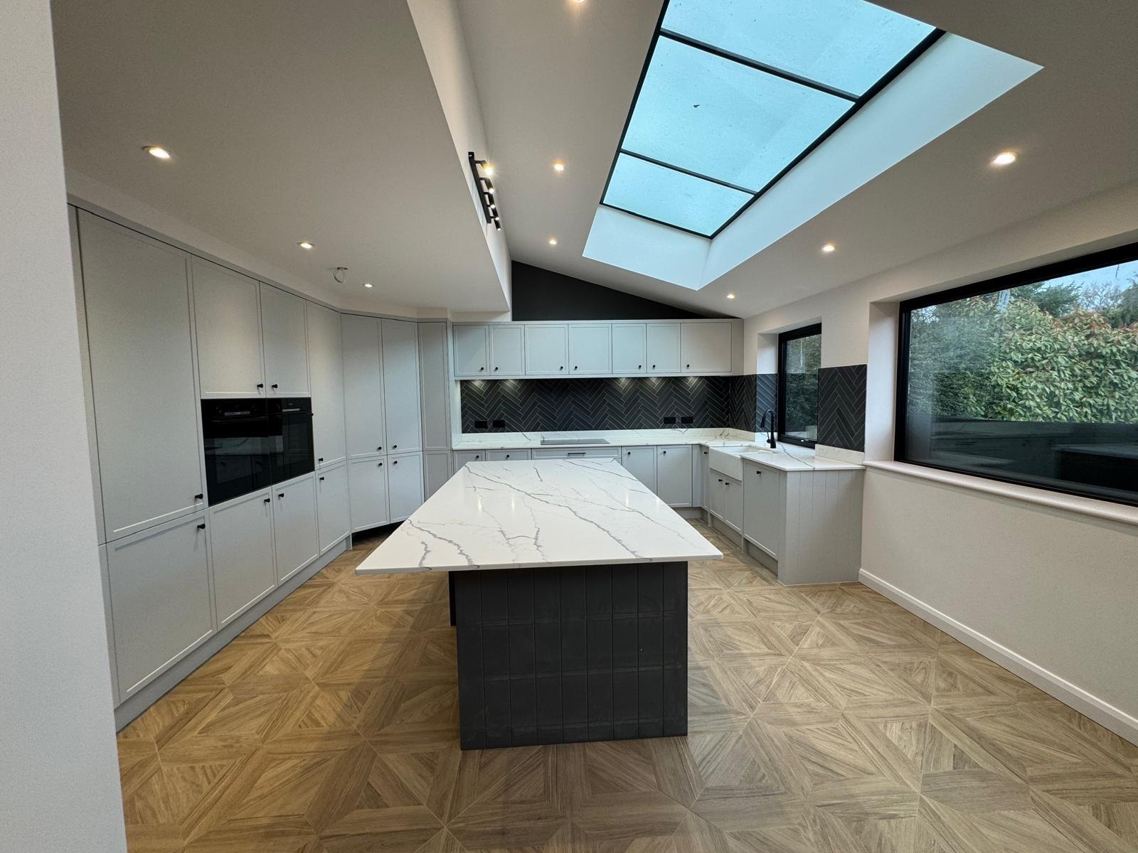 A finished kitchen extension